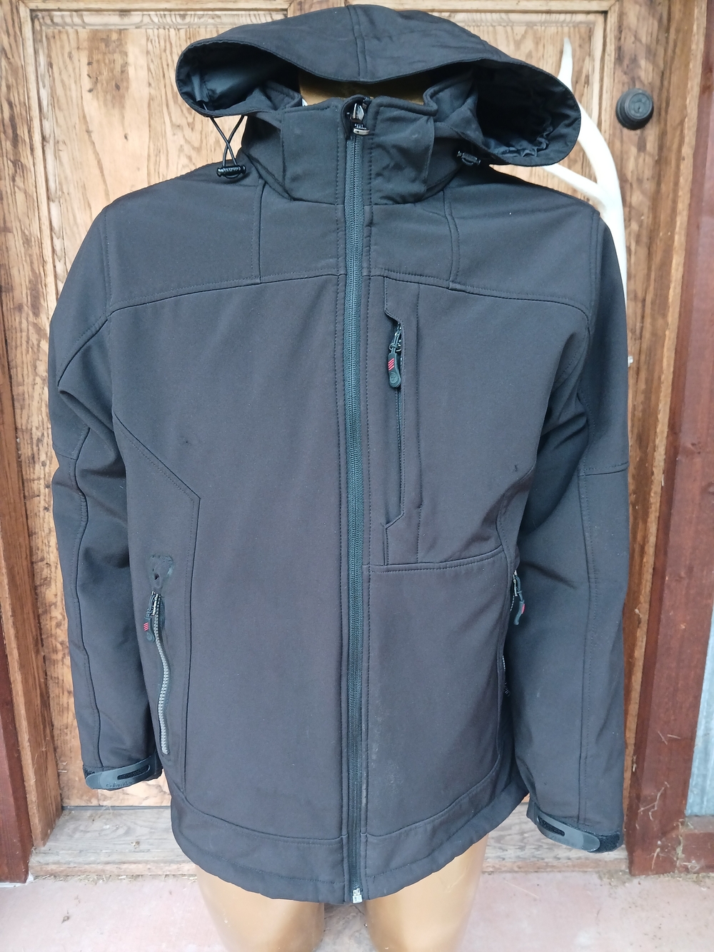 Calvin Klein Men's 3-in-1 Softshell Jacket Hooded with Quilted Liner Black Large
